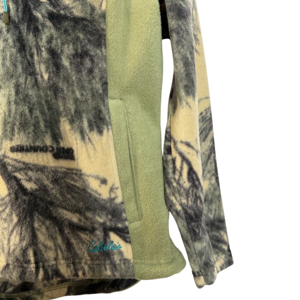 Cabela's Women's Camo Fleece Quarter Zip Pullover Sweater Size Medium Outdoors - Picture 8 of 12